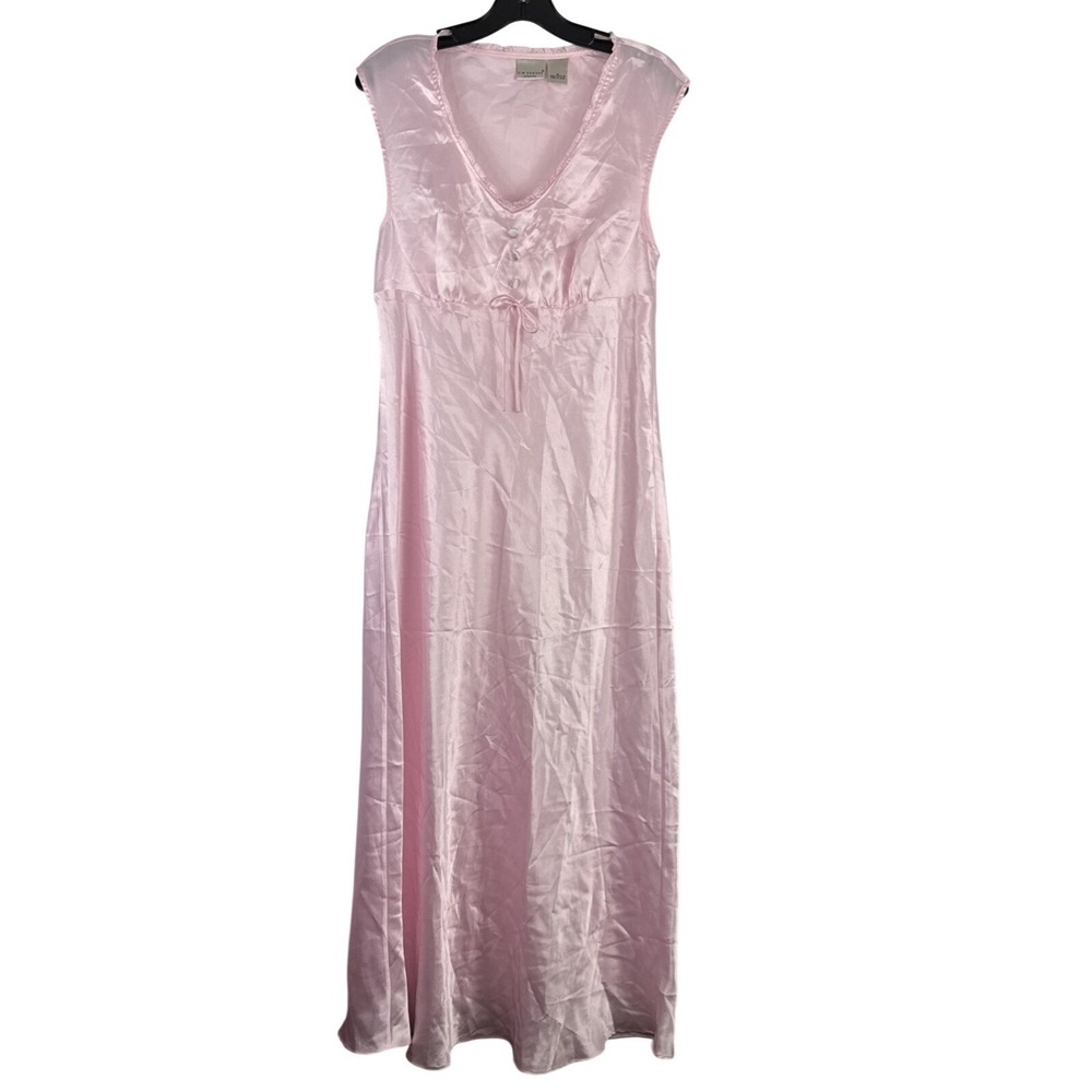 Vintage 90s Dress Women's Medium Pink Nightgown Intimates Long Dainty Babydoll